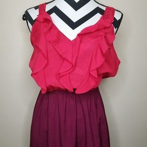 Two-toned Ruffle Dress